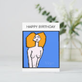 Happy Birthday Custom Zodiac Signs Virgo Briefkaar Briefkaart (Staand voorkant)