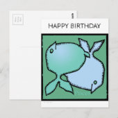 Happy Birthday Custom Zodiac Signs Vissen Briefkaa Briefkaart (Voorkant / Achterkant)