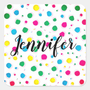 Happy Birthday Customize Vierkante Sticker