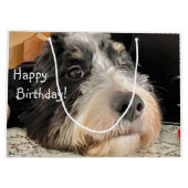 Happy Birthday Cute Bernedoodle Groot Cadeauzakje (Achterkant)