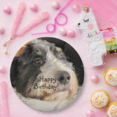 Happy Birthday Cute Bernedoodle Papieren Bordje (Feest)