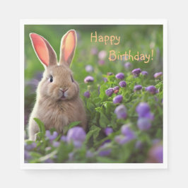 Happy Birthday Cute Bunny Servet