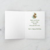 Happy Birthday Cute Bunny Special Grandson Feestdagen Kaart (Binnen)