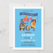 Happy Birthday Cute Cartoon Animals Kaart (Voorkant)