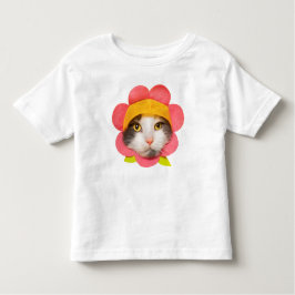Happy Birthday Cute Cat in Flower Pet Kinder Shirts