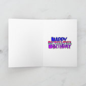 Happy Birthday | Cute curls Pop Art Kaart (Binnen)
