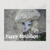 Happy Birthday Cute die zich verbergt Briefkaart (Voorkant)