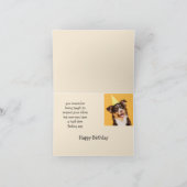 Happy Birthday Cute Dog Old Fun quote Kaart (Binnen)