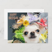 Happy Birthday Cute Funny Dog Feestdagenkaart (Voorkant / Achterkant)