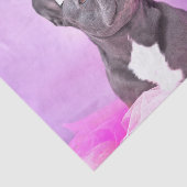 Happy Birthday Cute Funny French Bulldog Tissuepapier (Detail)