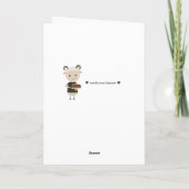 Happy Birthday - Cute Goat with a Cake Kaart (Achterkant)