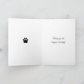 Happy Birthday Cute Hand Drawn Labrador Kaart (Binnen)