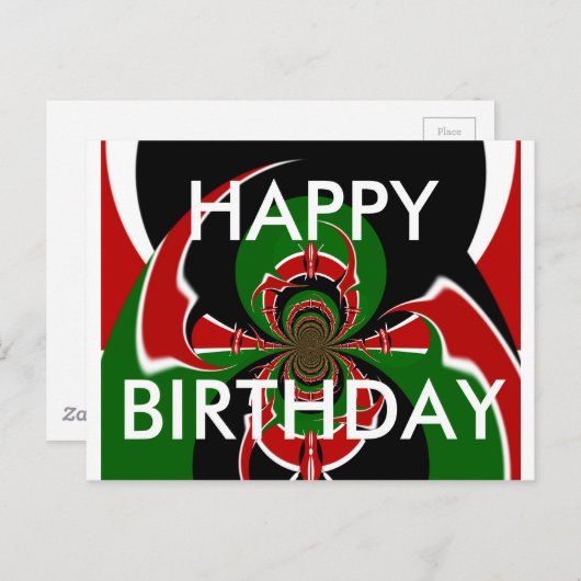 Happy Birthday Cute Nice en Lovely Briefkaart (Voorkant / Achterkant)