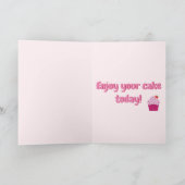 Happy Birthday - Cute Pink Strawberry Shortcakes Kaart (Binnen)