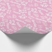 Happy Birthday Cute Raccoon Cadeaupapier (Hoek)