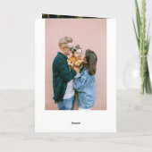 Happy Birthday Cute Script Heart Photo Card Kaart (Achterkant)