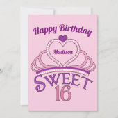 Happy Birthday Cute Specialized Sweet Sixteen Kaart (Voorkant)