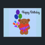 Happy Birthday Cute Teddy Bear #3 Briefkaart<br><div class="desc">Cute Teddy Bear #3</div>
