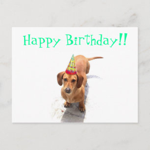 Happy Birthday Dachshund Briefkaart