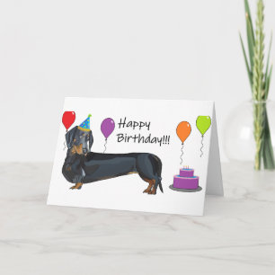 Happy Birthday Dachshund Kaart