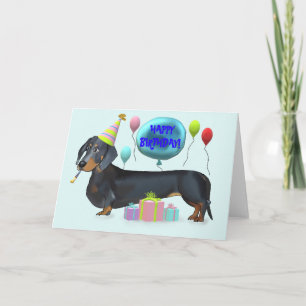 Happy Birthday Dachshund Kaart