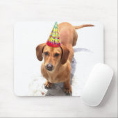 Happy Birthday Dachshund Mousepad Muismat (Met muis)
