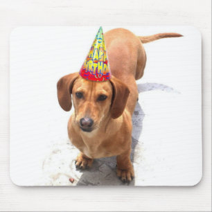 Happy Birthday Dachshund Mousepad Muismat