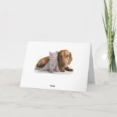 Happy Birthday Dachshund Puppy Dog Card Kaart (Achterkant)