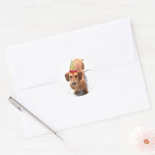 Happy Birthday Dachshund stickers (Envelop)