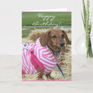 Happy Birthday Dachshund Wenskaart Kaart