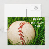 Happy Birthday Dad Baseball Briefkaart (Voorkant / Achterkant)