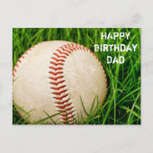 Happy Birthday Dad Baseball Briefkaart (Voorkant)