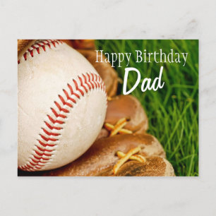 Happy Birthday Dad Baseball met Mitt Briefkaart