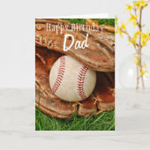 Happy Birthday Dad Baseball with Mitt Kaart (Gele Bloem)