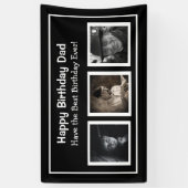Happy Birthday Dad, Black Birthday Banner (Verticaal)