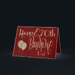Happy Birthday Dad Elke leeftijd en naam Bourgogne Kaart<br><div class="desc">Een elegant ontwerp van stijlvolle typografie in mannelijk kleurenschema van bordeaux en goud. Het is zeer veelzijdig omdat u de leeftijd gemakkelijk kunt personaliseren naar elke gewenste leeftijd! Happy Birthday speelt zich af in een scripttypografie in goud, en de leeftijd is in een coördinerend lettertype en kleur, hier weergegeven voor...</div>