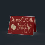 Happy Birthday Dad Elke leeftijd en naam Bourgogne Kaart<br><div class="desc">Een elegant ontwerp van stijlvolle typografie in mannelijk kleurenschema van bordeaux en goud. Het is zeer veelzijdig omdat u de leeftijd gemakkelijk kunt personaliseren naar elke gewenste leeftijd! Happy Birthday speelt zich af in een scripttypografie in goud, en de leeftijd is in een coördinerend lettertype en kleur, hier weergegeven voor...</div>