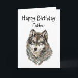 Happy Birthday Dad, Father Humor Wolf, Wolven Kaart<br><div class="desc">Geweldig afbeelding voor vader,  vader die van wolven houdt of dieren met een humoristisch citaat dat hij trouw is en geweldig om mee te gaan</div>