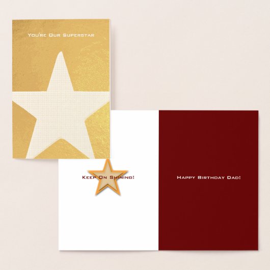 Happy Birthday Dad Folie Kaart (Display)