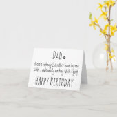 Happy Birthday Dad Funny Dog Humor - Dog Dad Card Kaart (Gele Bloem)