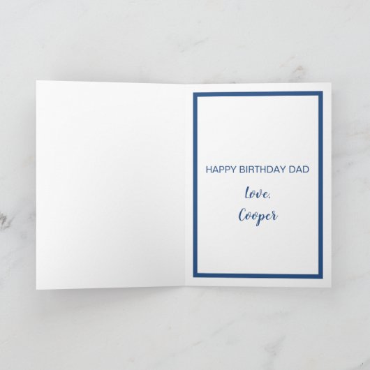 Happy Birthday Dad Funny Dog Worlds Beste Hond Pap Kaart (Binnen)