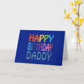 Happy Birthday Dad - Happy Colorful Greeting Kaart (Gele Bloem)