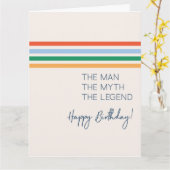 Happy Birthday Dad Legend Funny Simple Kaart (Gele Bloem)