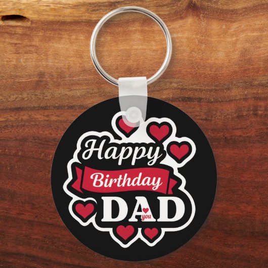 Happy birthday Dad Sleutelhanger (Achterkant)