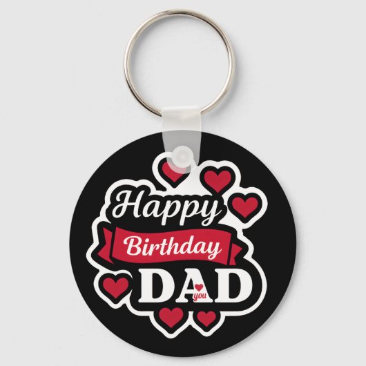 Happy birthday Dad Sleutelhanger (Achterkant)