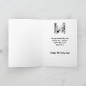 Happy Birthday Dad  Stag, Deer Animal Card Kaart (Binnen)
