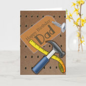 Happy Birthday Dad Tool Card Kaart (Gele Bloem)