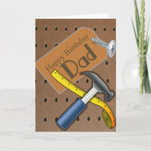 Happy Birthday Dad Tool Card Kaart