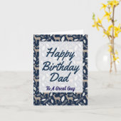 Happy Birthday Dad Wenskaart Kaart (Gele Bloem)