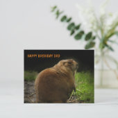 HAPPY BIRTHDAY DAD Woodchuck Groundhog Afbeelding Briefkaart (Staand voorkant)